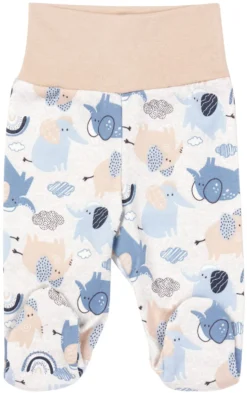 Pantalons à Pieds Lot De 3 „Blue Elephants” 12 Pantalons à Pieds Lot De 3 „Blue Elephants” -Bébés Produits Magasin jukki baby trousers with feet Blue Elephants 06