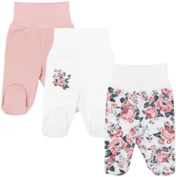 Pantalons à Pieds Lot De 3 „Roses”