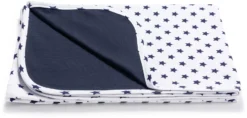 Couverture Tricotée – Navy Blue Stars