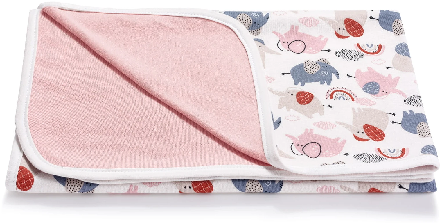 Couverture Tricotée – Pink Elephant