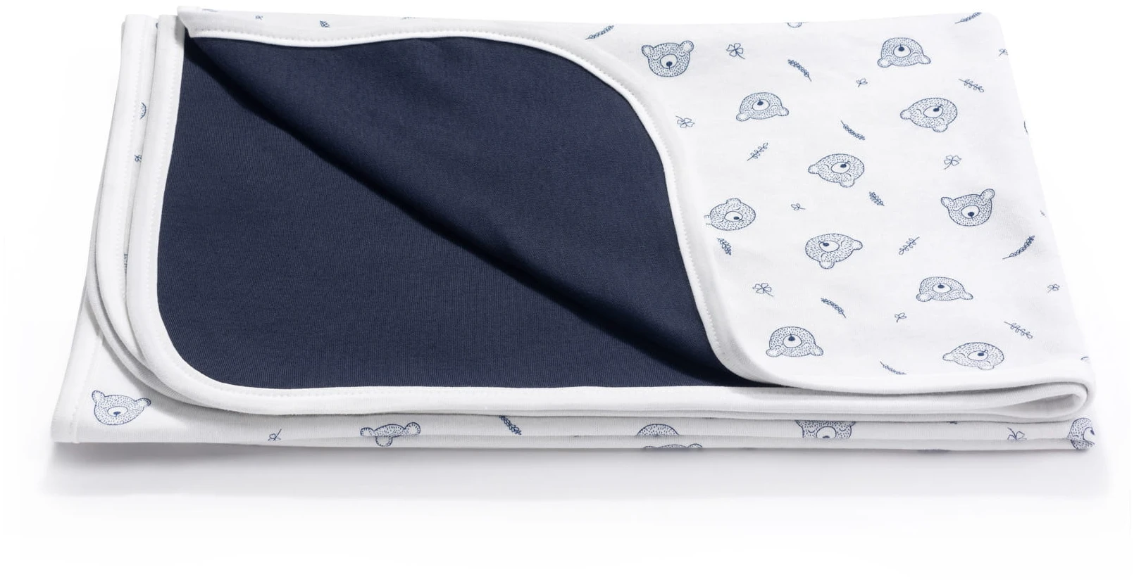 Couverture Tricotée – Teddy Bear Blue