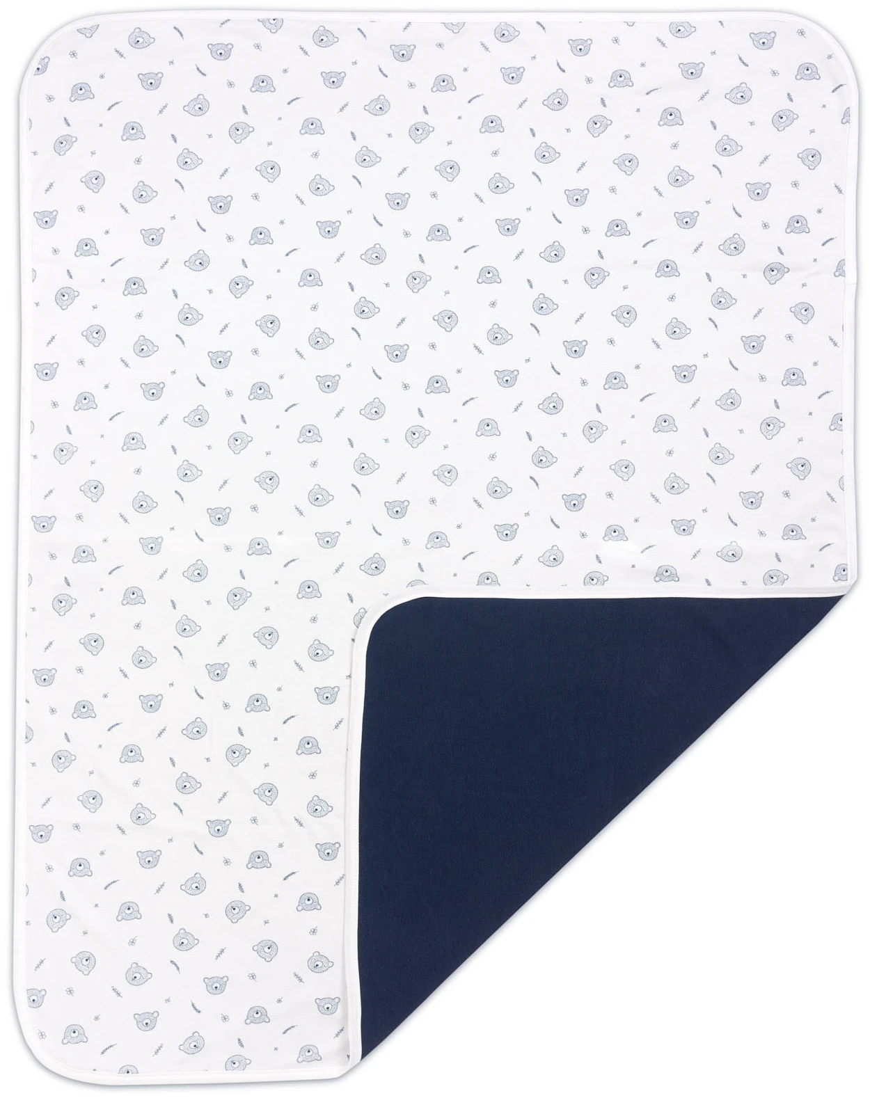 Couverture Tricotée – Teddy Bear Blue – Image 3