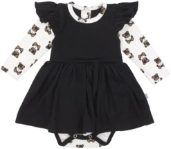 Robe Avec Body „Black Teddy Bear” – Black