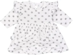 Robe Avec Body „Basic Grey Melange”- Grey Stars