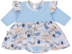 Robe Avec Body „Blue Elephants I”