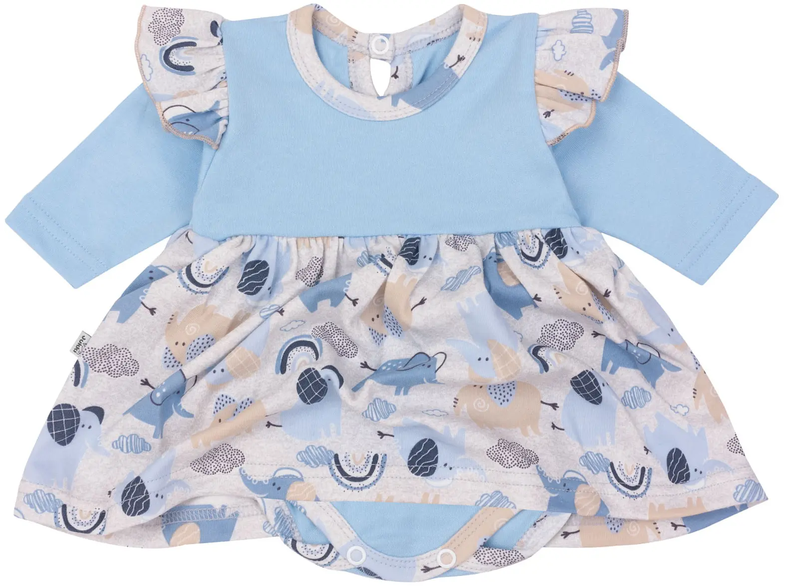 Robe Avec Body „Blue Elephants I”