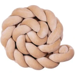 Beige Chaud – Tour De Lit Tressé Pour Lit Bébé