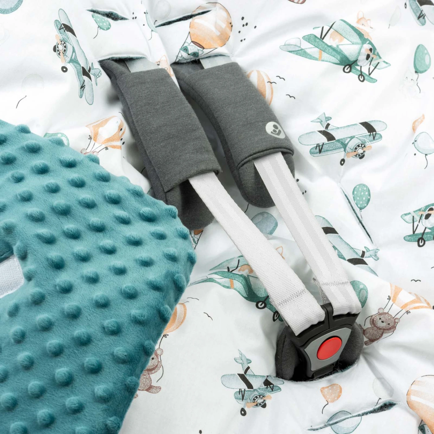 Voyage En Ballon & Minky D’émeraude Plaid Pour Siège Auto – Image 3