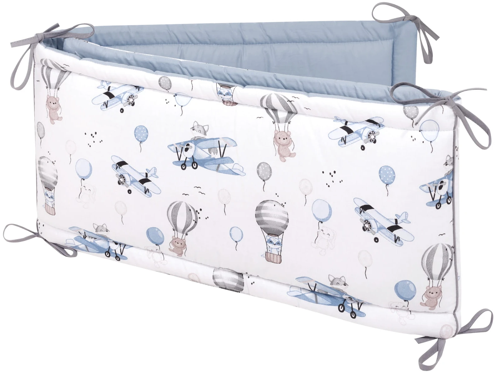 Voyage En Ballon Bleu Pare-chocs De Lit Bébé XXL