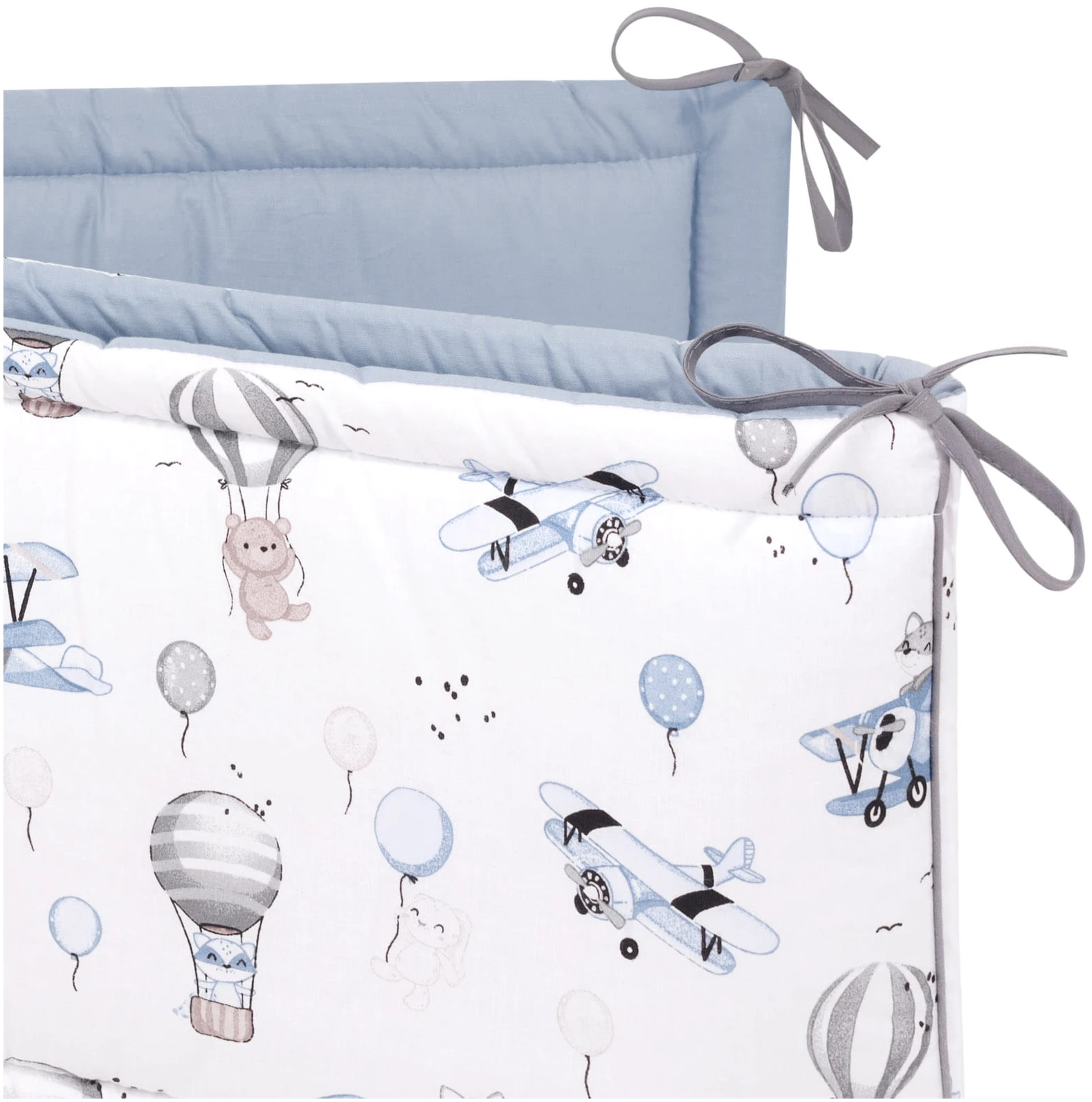 Voyage En Ballon Bleu Pare-chocs De Lit Bébé XXL – Image 3