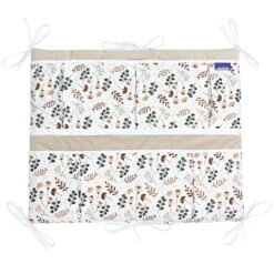 Boho Garden & Ecru Velvet Organisateur De Lit Bébé