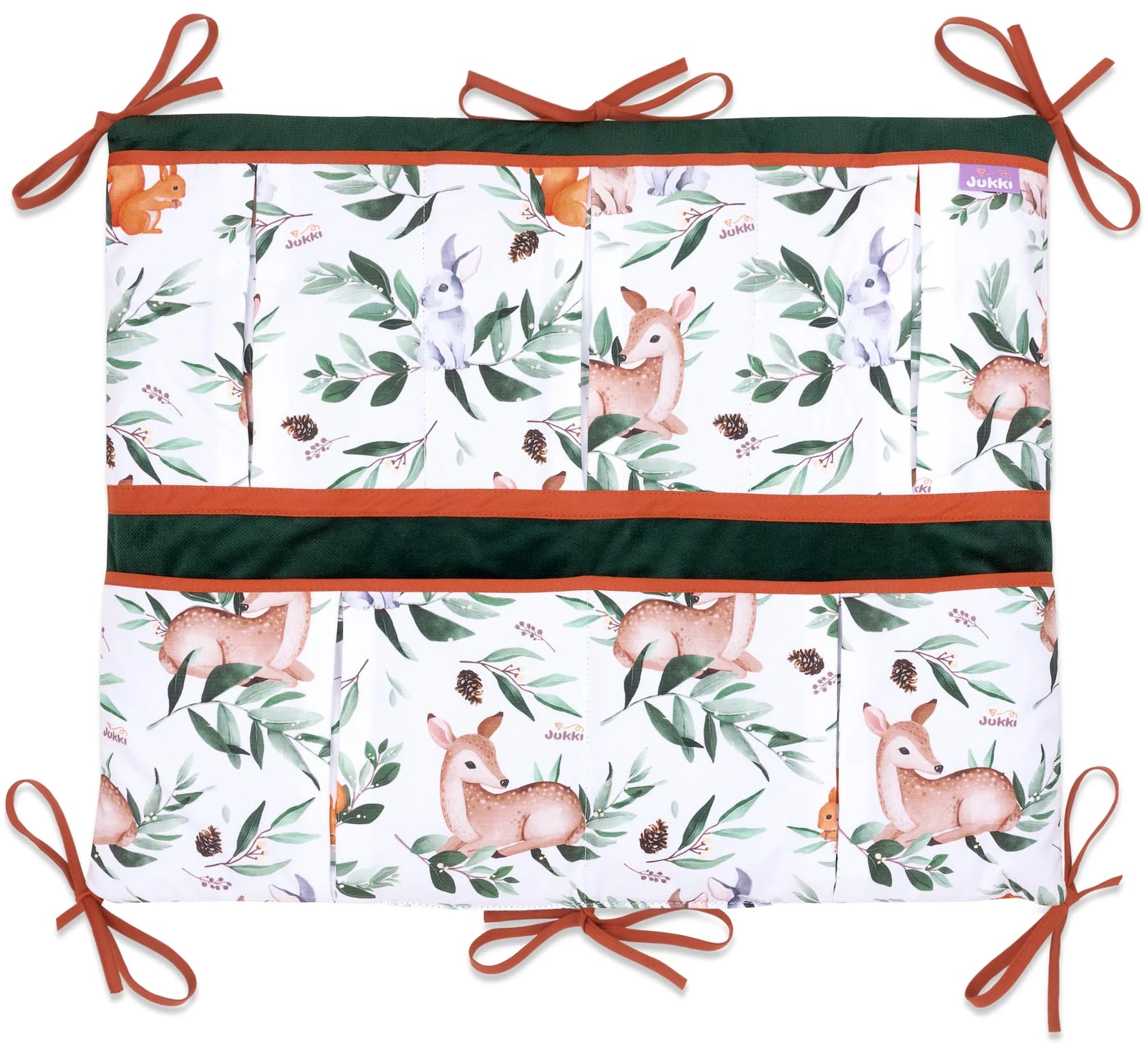 Histoire De La Forêt & Velours Vert Organisateur De Lit Bébé