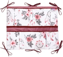 Rêve D’été & Velours Vieux Rose Organisateur De Lit Bébé