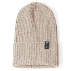 Bonnet En Laine Mérinos – Beige Mélangé
