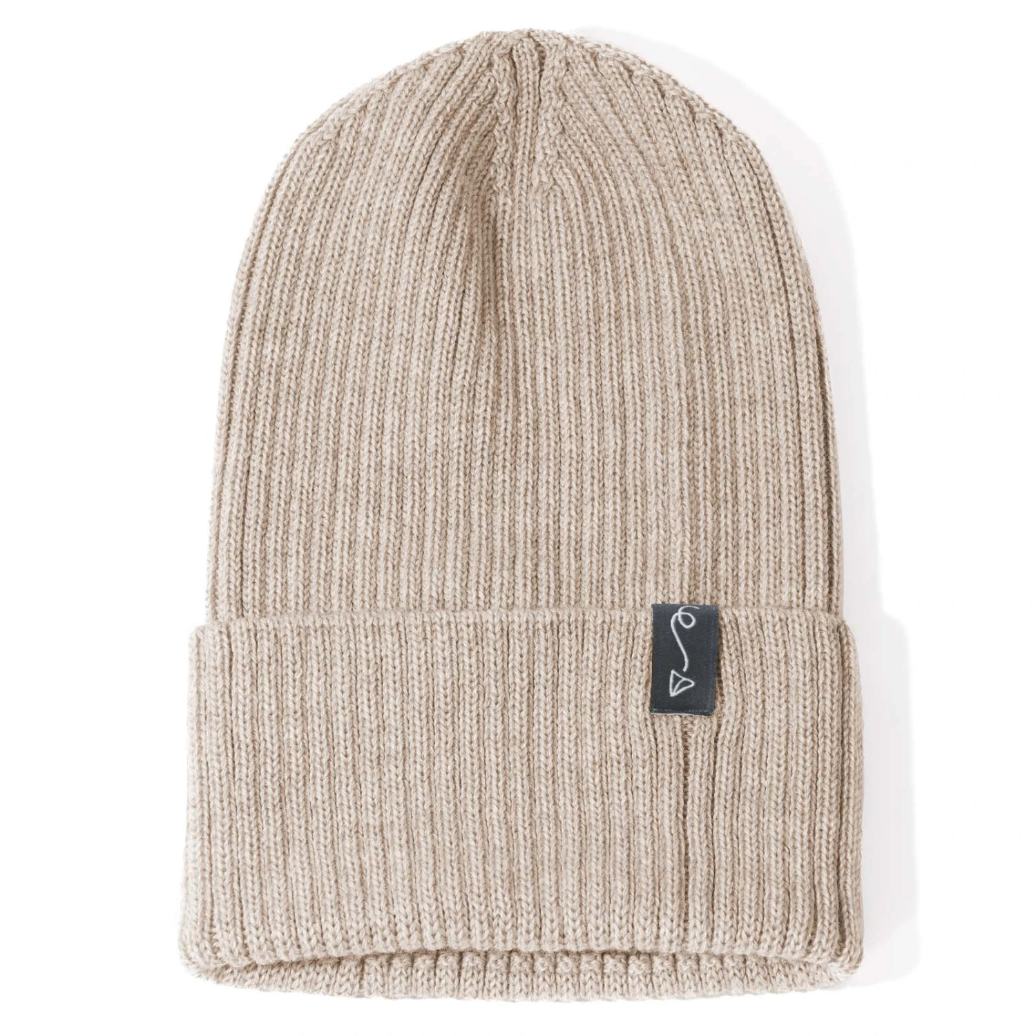 Bonnet En Laine Mérinos – Beige Mélangé