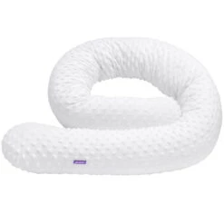 Blanc Minky Tours De Lit – Rouleaux 180cm -Bébés Produits Magasin jukki snake cot bumpers 180cm minky white 03
