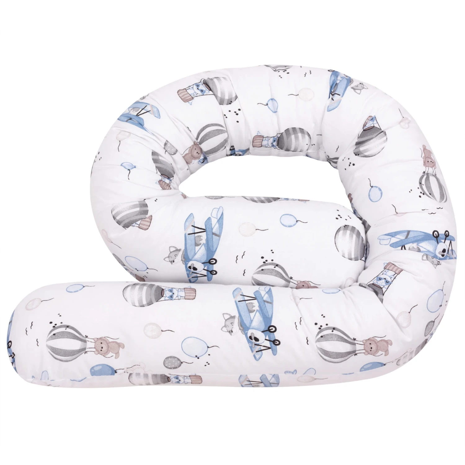 Voyage En Ballon Bleu Tours De Lit – Rouleaux 180cm – Image 3