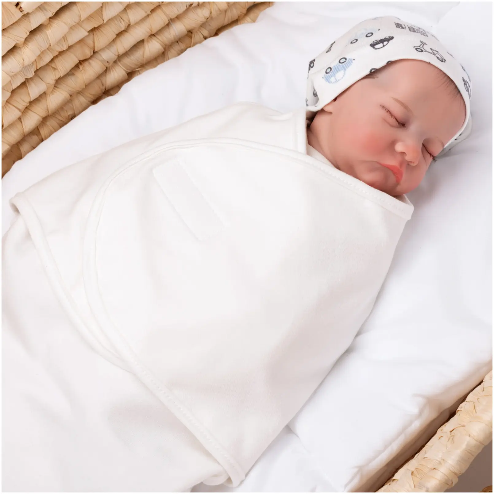 Couverture D’emmaillotage Pour Nouveau-né – Ivory – Image 2