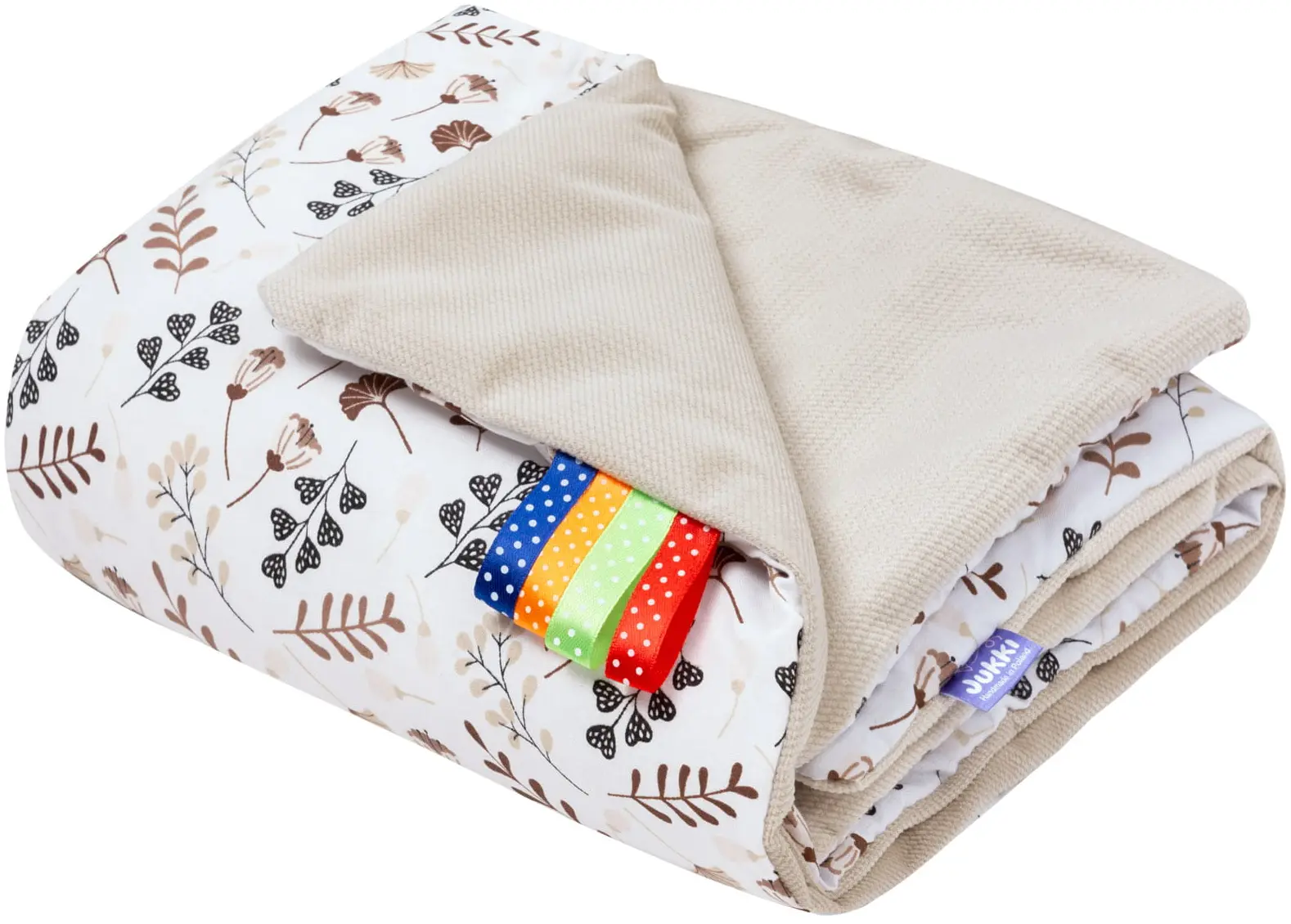 Boho Garden & Ecru Velvet Couverture De Bébé 55x75cm – Image 2