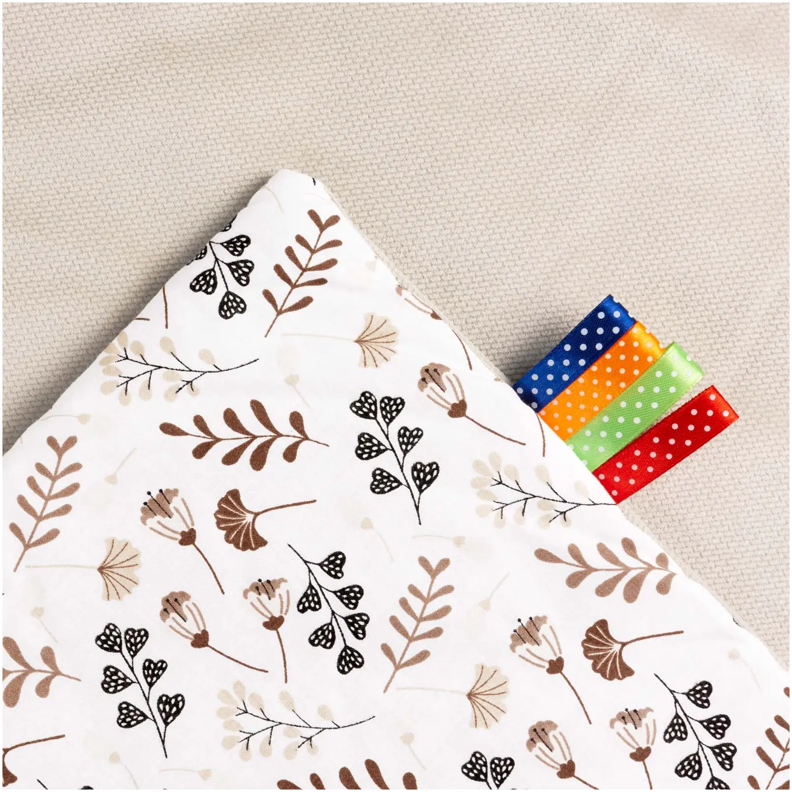 Boho Garden & Ecru Velvet Couverture De Bébé 75x100cm – Image 4