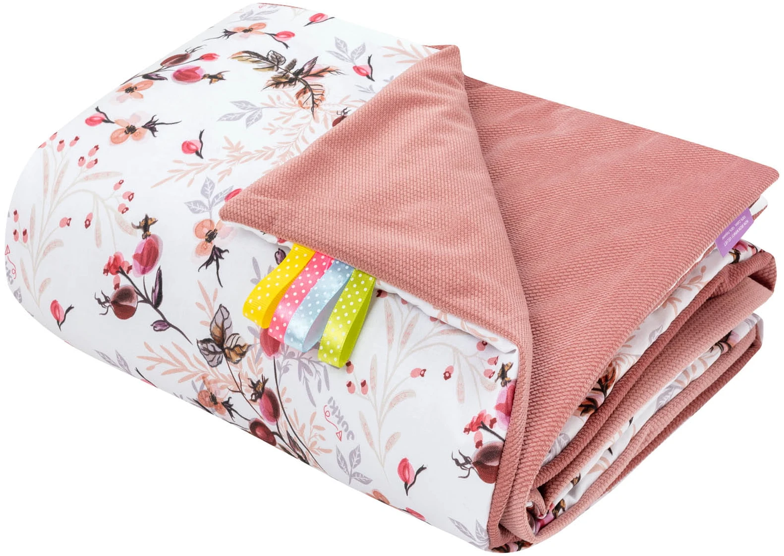 Rose Royale & Velours Rose Indien Couverture De Bébé 55x75cm 2 Rose Royale & Velours Rose Indien Couverture De Bébé 55x75cm – Image 2