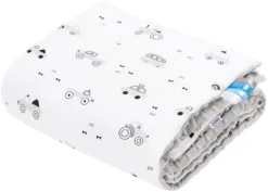 Cosy Ride & Light Grey Minky Poudré Couverture De Bébé 75x100cm