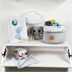 Très Bonne Matinée & Velours Gris Panier Souple Pour Ranger Les Couches, Les Cosmétiques Et Les Accessoires Pour Bébé -Bébés Produits Magasin jukki utensil holder very morning 06